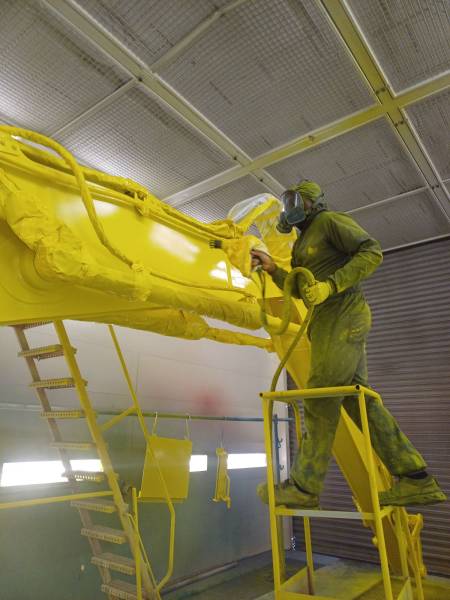 Application peinture industrielle cromadex sur machine TP