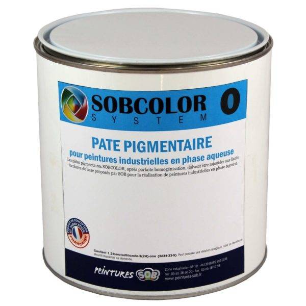 Pâte pigmentaire phase aqueuse pour peinture industrielle SOBCOLOR®.O